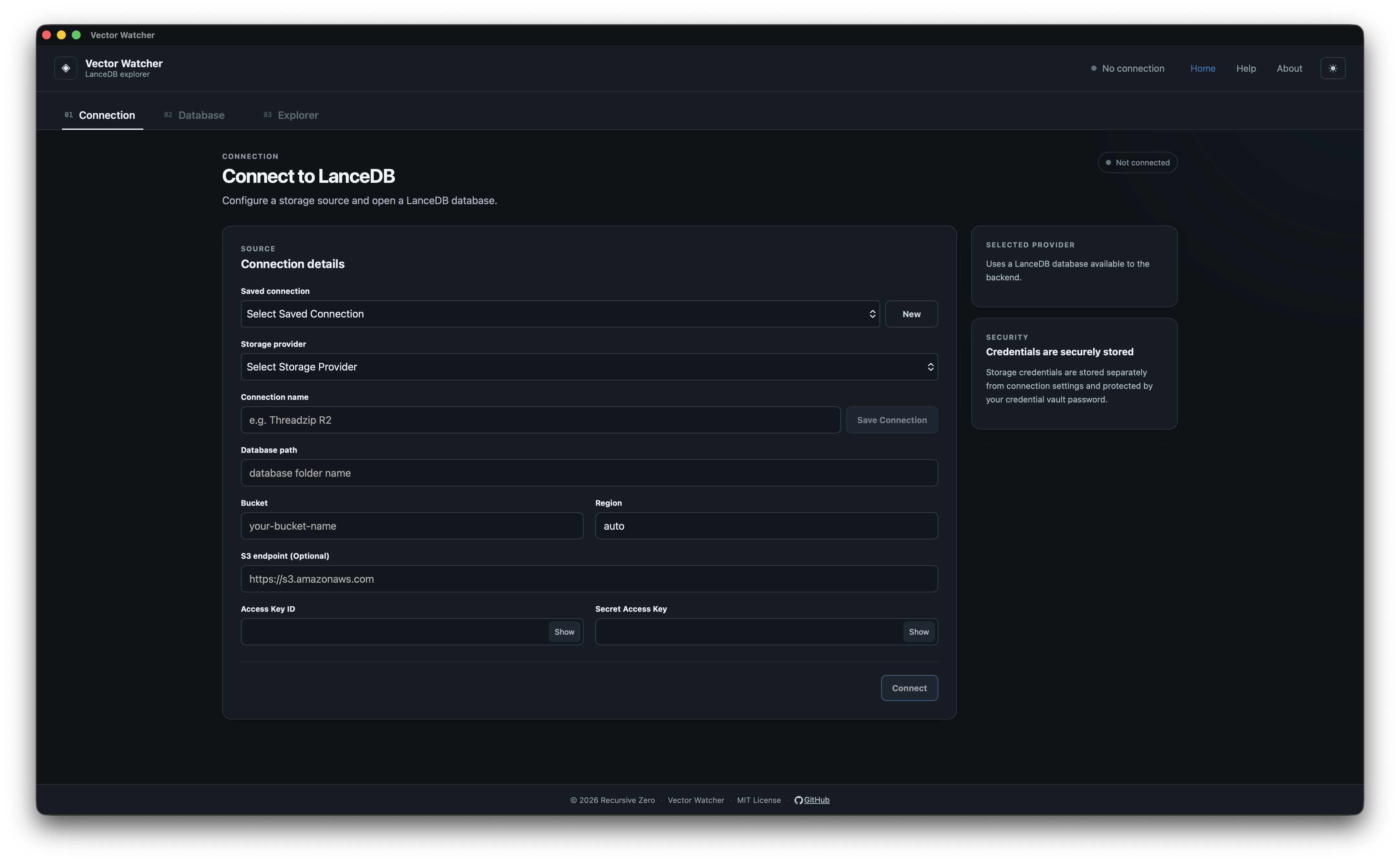 Connection Screen