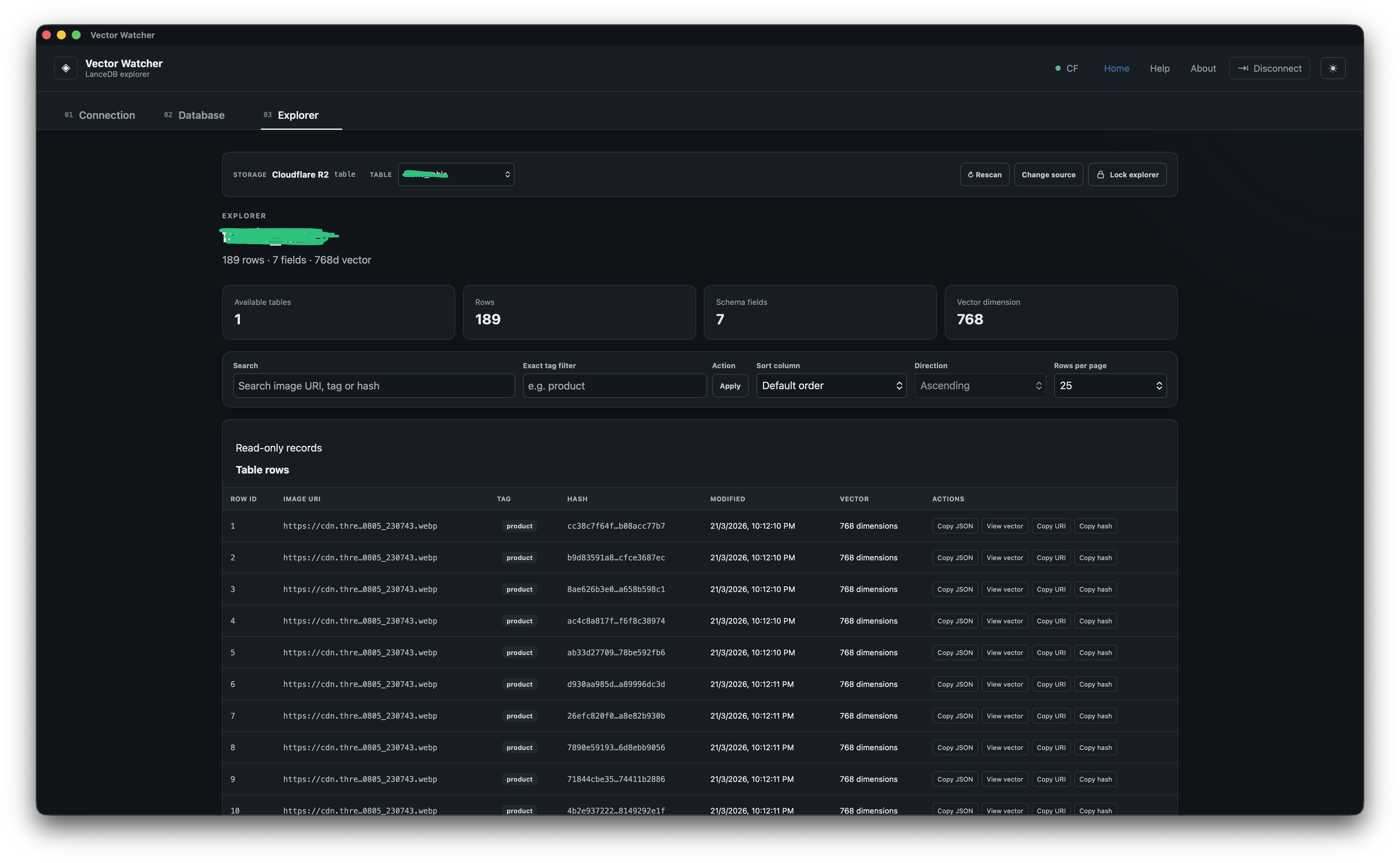 Explorer Screen